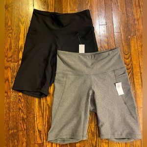 NWT Old Navy High Rise Bike Shorts (Dual Pack)